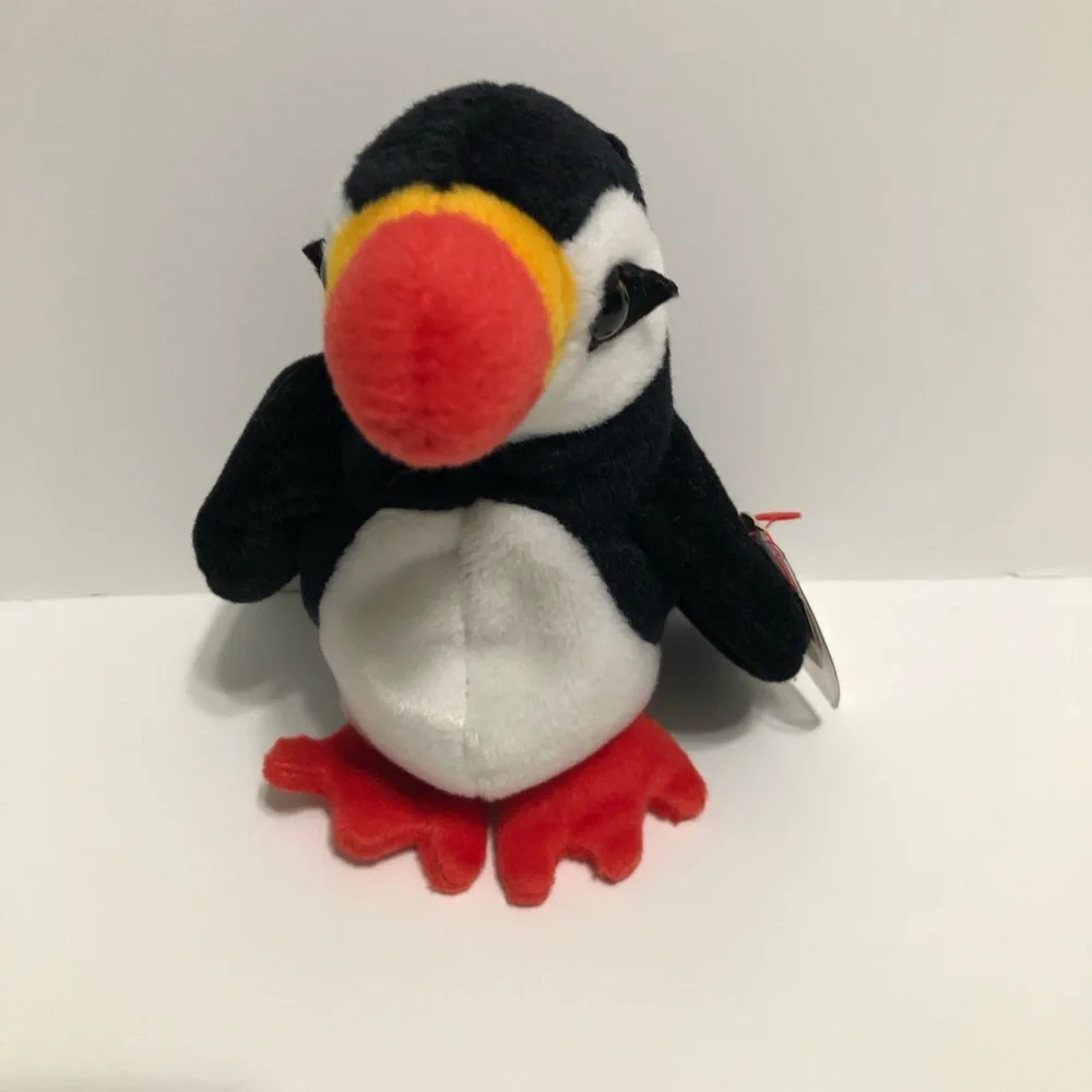 Ty beanie baby collection‎ Plush Puffin with orange and Black Features
